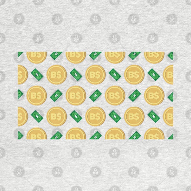 Bahamas's Bahamian Dollar B$ code BSD banknote and coin pattern wallpaper by FOGSJ